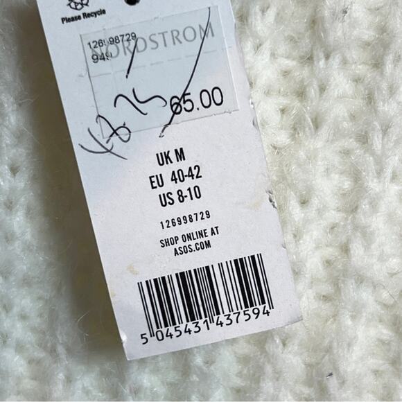 NWT TOPSHOP 8-10 (M-XL) Fluffy Knit Sweater Cozy Oversized Balloon Sleeves - Picture 7 of 9
